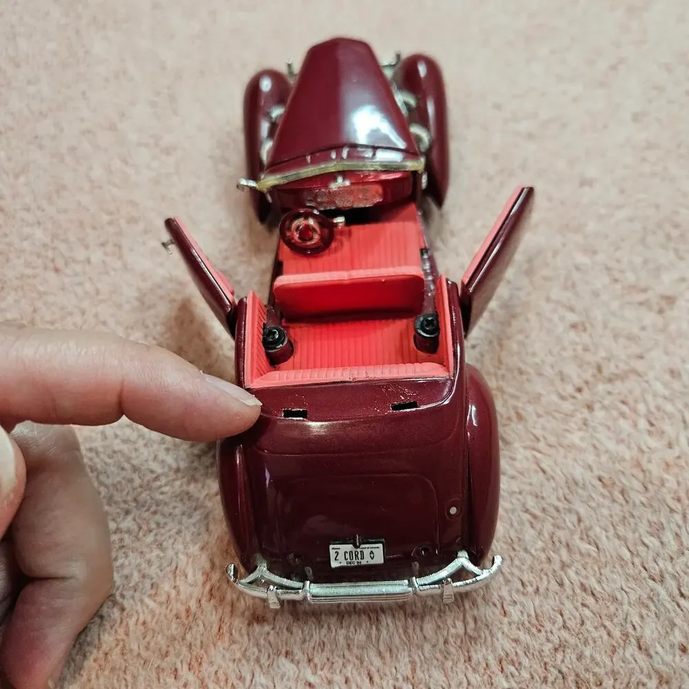 Signature Models 1937 Cord 812 Supercharged Diecast Model Car, Burgundy